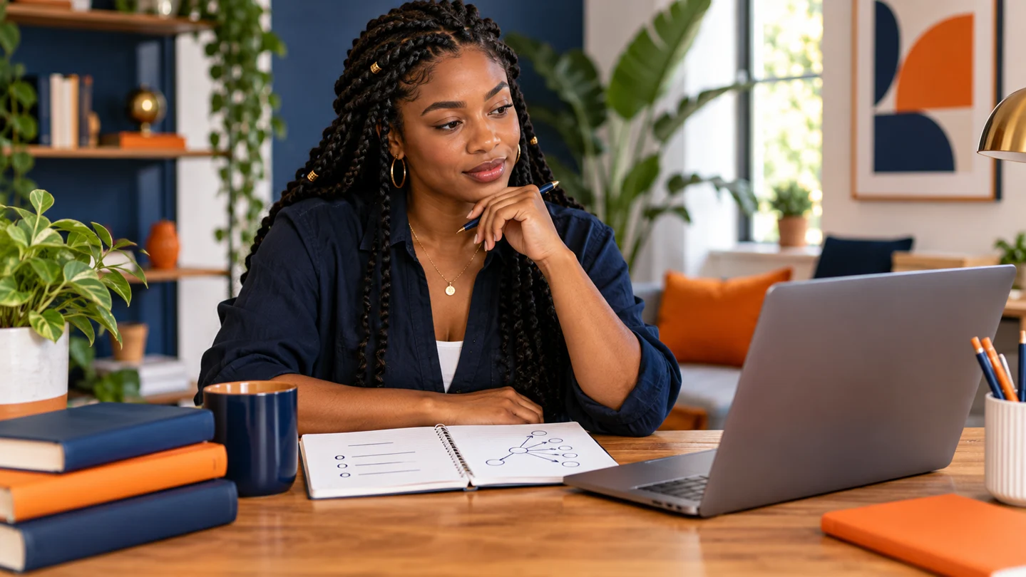 A learner comparing course options and planning her next skill